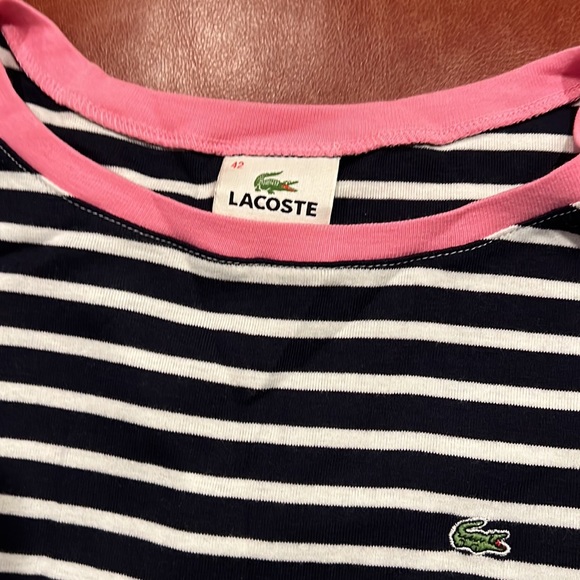 Lacoste pink blue and white tank. Size 42 - Picture 2 of 4